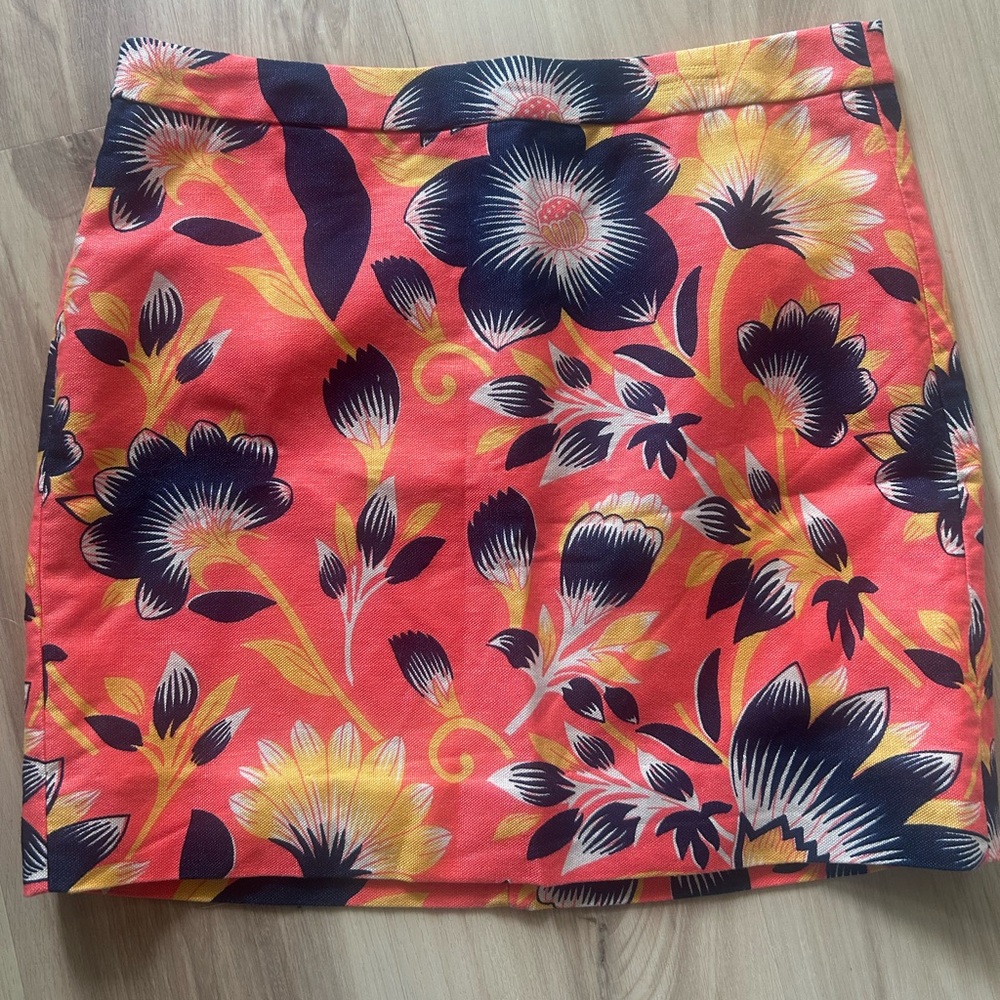 J. Crew Floral Linen Blend Lined Skirt 🌸 - Picture 3 of 6